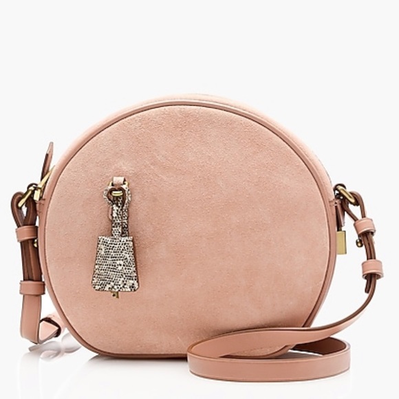 J. Crew Handbags - J. Crew Signet circle bag in suede NWT